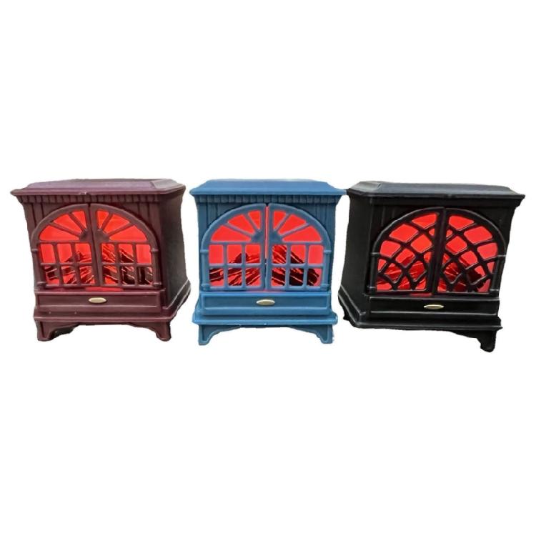 1:12 Scale Dollhouse Fireplace with LED Miniature Furniture Crafts Accessories