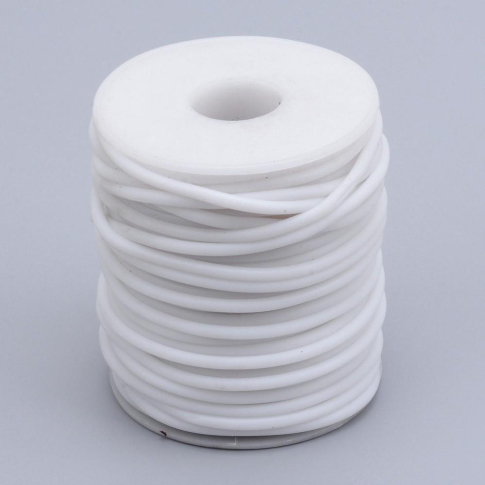 

Elegant 2mm 55Yards Hollow Rubber Tubing Round Elastic Stitch Keeping Cords Stretch Rubber Cord Beading белый