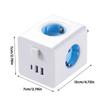 Practical Wall Socket Extenders 6 in 1 EU Plugs Charging with 3 ACOutlets and 3 USB Port for Household Daily Use