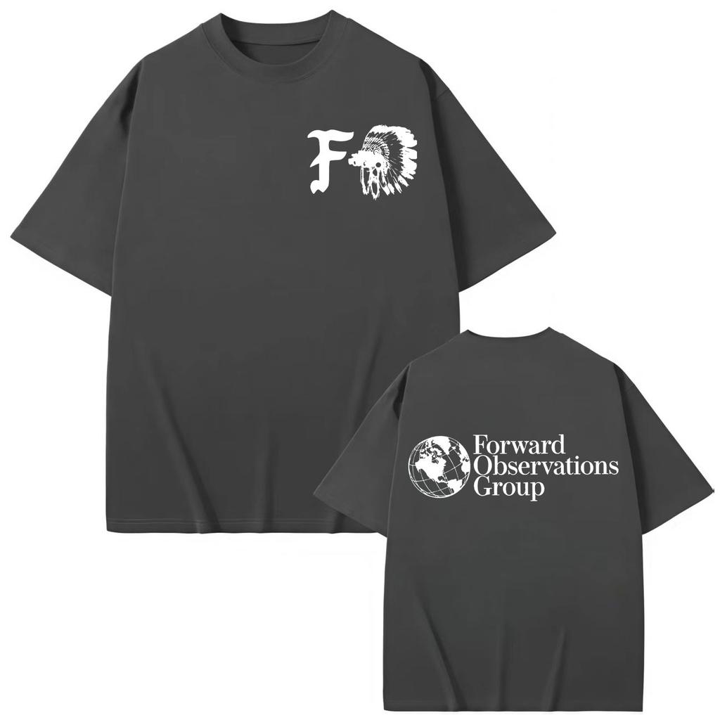 Forward Observations Group Print T Shirt High Street Trend Fashion Short Sleeve Tshirts Men Women Casual Loose Cotton Tshirt