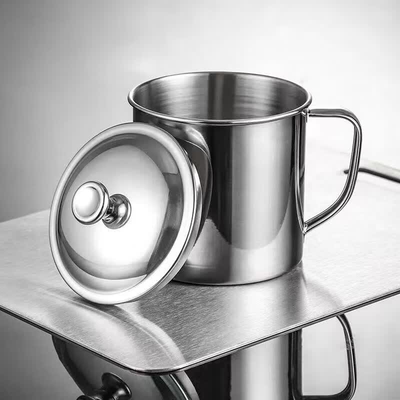 ZHOUYUEHENGSHENG 304 Stainless Steel Mug with Handle and Lid