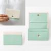 Chiocciola Genuine Leather Card Case, Business Card Holder, Women's (MintIvory)