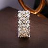 Retro Hollow Diamond Ring Two-tone Line Ring High-end Ladies Jewelry Engagement Ring Wedding Rings Gold Couple Wedding Rings