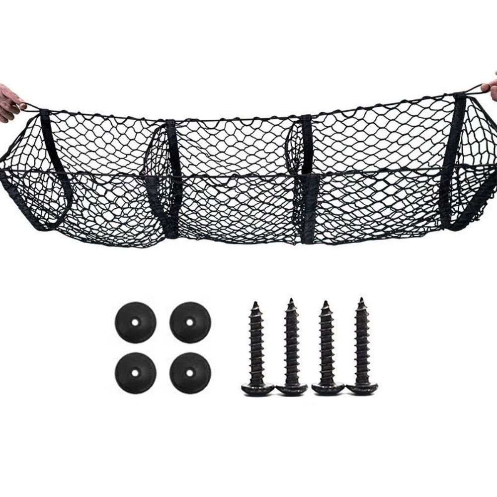Three Grids Luggage Nets Universal Car Organizer Durable Rear Truck Storage Bag  Van