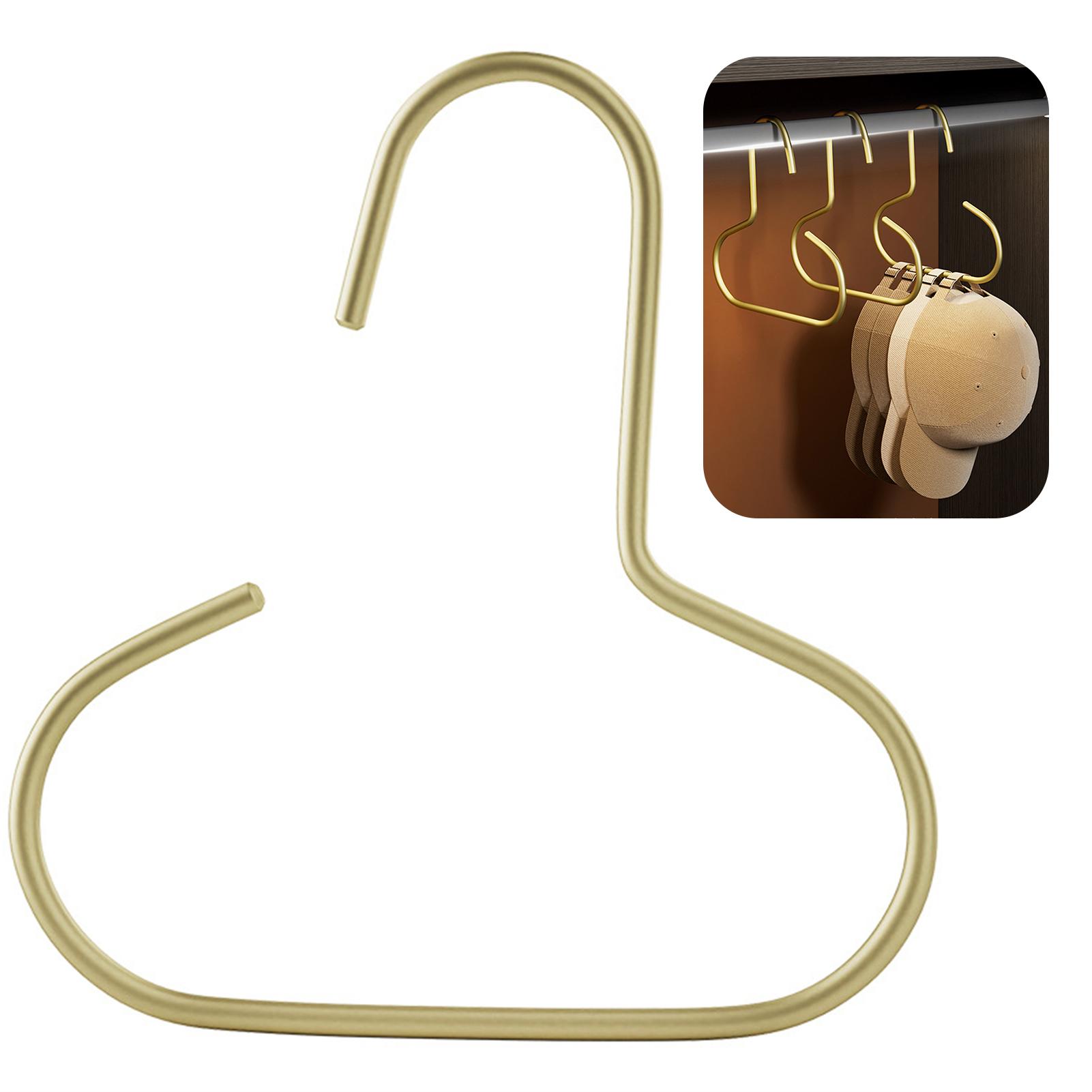 

Hat Hanger Organizer for Closet Wide Opening Non Slip Coated Hooks for Caps Scarves Belts Ties for Dorm Wardrobe Storage