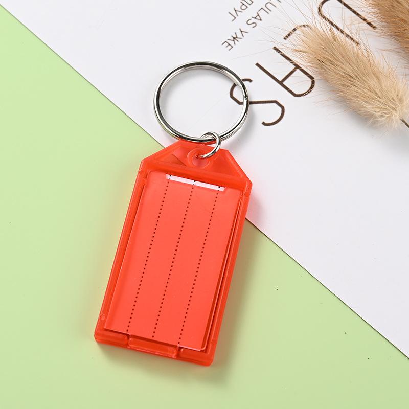 10-50 Stück Bunte Plastik Schlüsselanhänger Schlüsselanhänger Etikett mit Sprengring für DIY Nummeriertes Namensgepäckanhänger ID-Etikett Namensschilder