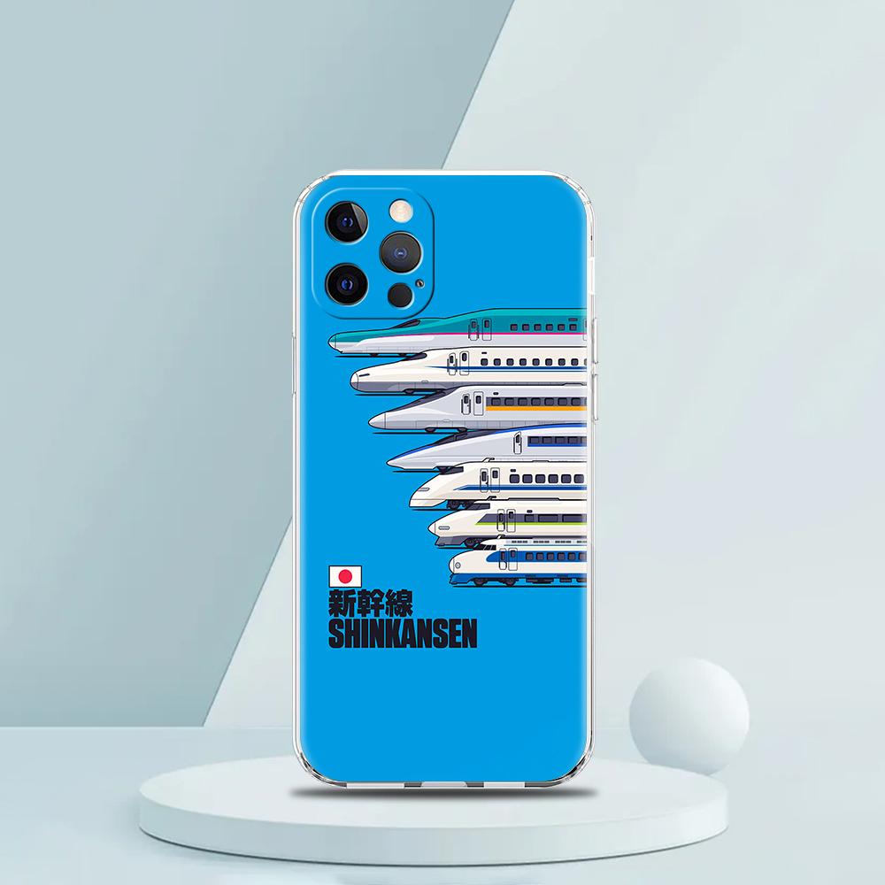 

Мягкий прозрачный чехол-бампер из ТПУ для iPhone 16 15 14 13 12 11 Pro Max XR 8 7 Plus XR Оболочка Серия Скоростной поезд Синкансэн for iPhone 16