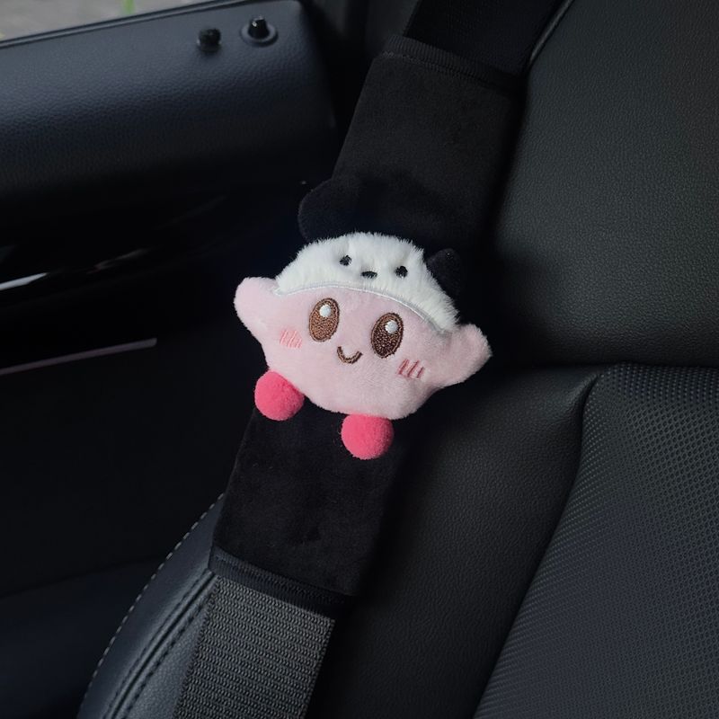 Kirby Car Seatbelt Shoulder Pads Cute Car Decoration Shoulder Pads In-Car Couple Decorations