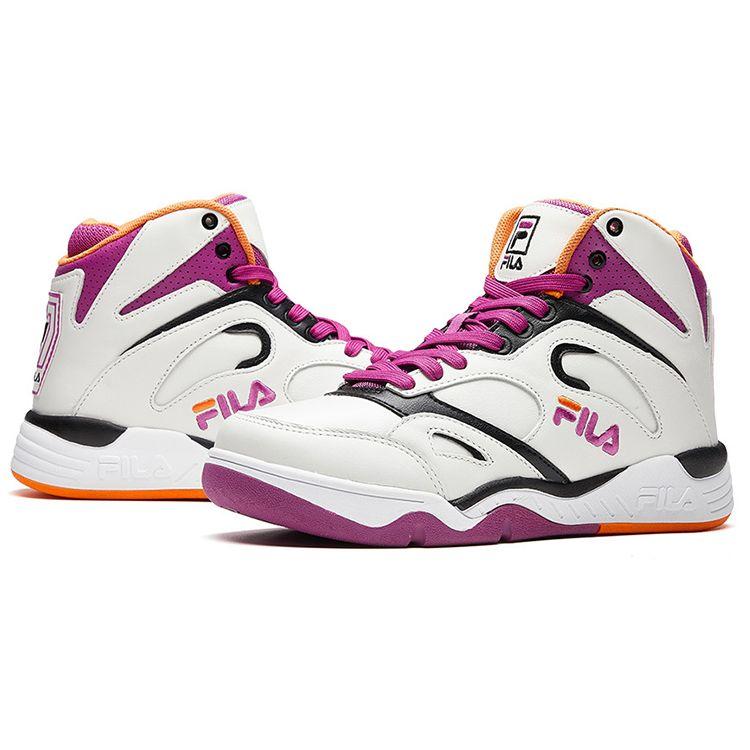Fila KJ 7 Fabric Synthetic Leather Comfortable Trendy High-Top Retro Basketball Shoes Women Sneaker Kobe-Purple F52W931204FLP