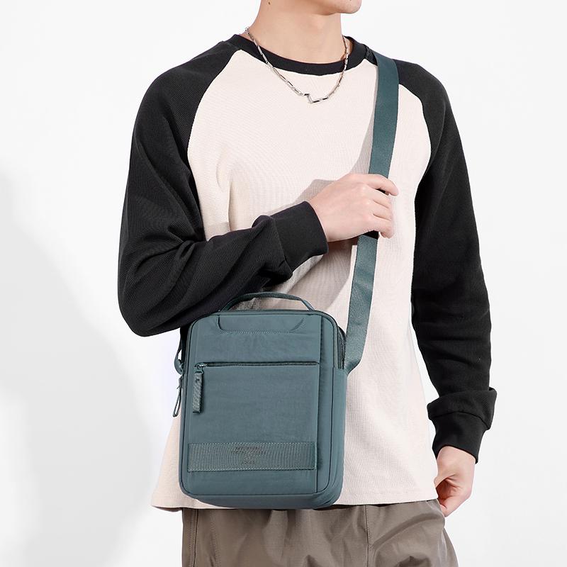 Nylonová crossbody taška s horním uchem a přední kapsou na zip pro muže i ženy pro každodenní použití