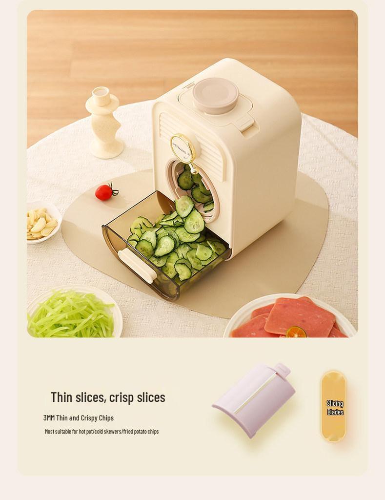 OSTMARS Electric Vegetable Cutter: Multifunctional Kitchen Slicing and Shredding Machine