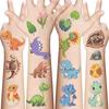 Children's Cartoon Dinosaur Tattoo Stickers, Waterproof Love Personality Tyrannosaurus Rex Tattoo Stickers, Animal Party Tattoo Stickers