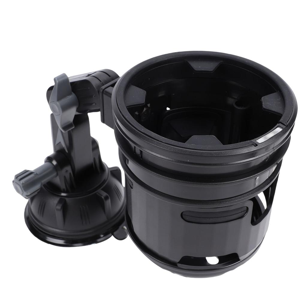 Double Car Cup Holder, Folding Design, Suction Cup Base, Joints for Various Containers, Dashboard,