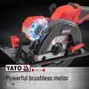 YATO 18V Brushless Portable Electric Circular Saw with Rechargeable Lithium Battery