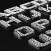 Srasakan 3D Car Emblem Stickers Decoration Dress Up Exterior Parts Alphabet Letter Capital Numbers