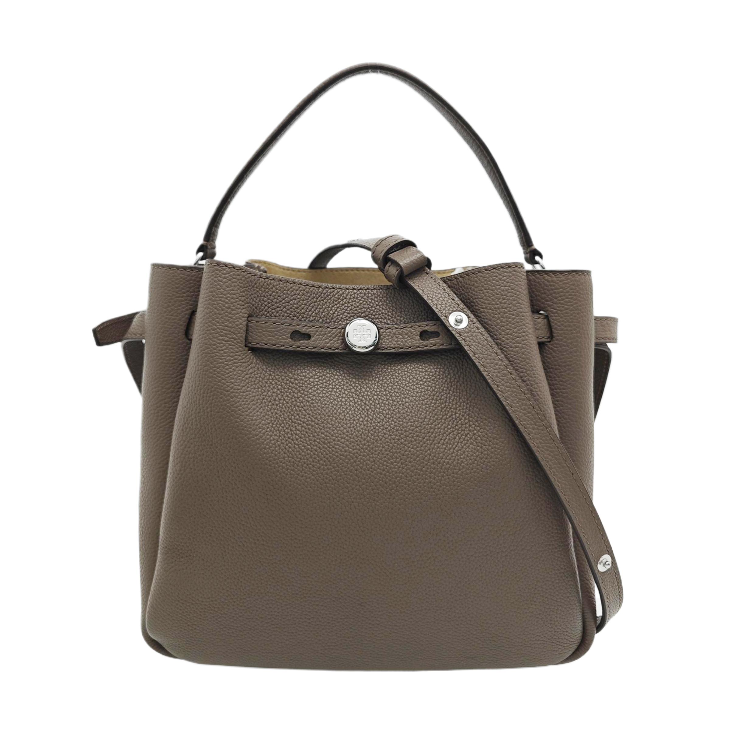 [Pre-Owned] Romy Bucket Adjustable Detachable Shoulder Strap Leather Bucket Bag - Excellent #1VE0M25 ONE SIZE