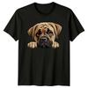Cute Dog Breed Bullmastiff Puppy Peeking Funny Graphic TShirt