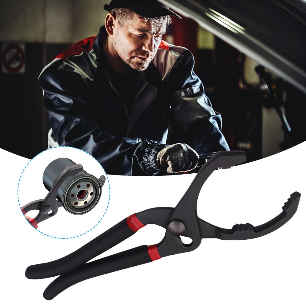 10/12 Inch Car Adjustable Oil Filter Wrench Oil Filter Pliers Clamp Type Wrench Oil Filter Remove Disassembly Tool for Truck Car