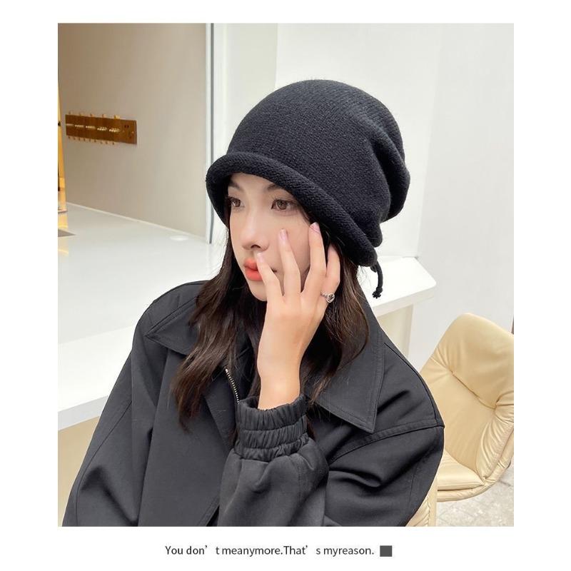 Women S Autumn Winter Slouchy Knit Hat Warm Ear Protection Beanie