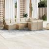 VidaXL Garden Lounge Set with Cushions 11 Pcs, Patio Sofas, Patio Furniture Set, Outdoor Furniture, Beige 3258964