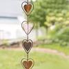 Kettle Metal Wind Chimes Butterfly Love for Garden Courtyard Decoration Wind Chimes Rain Chain Ramadan Festival Valentine's Day