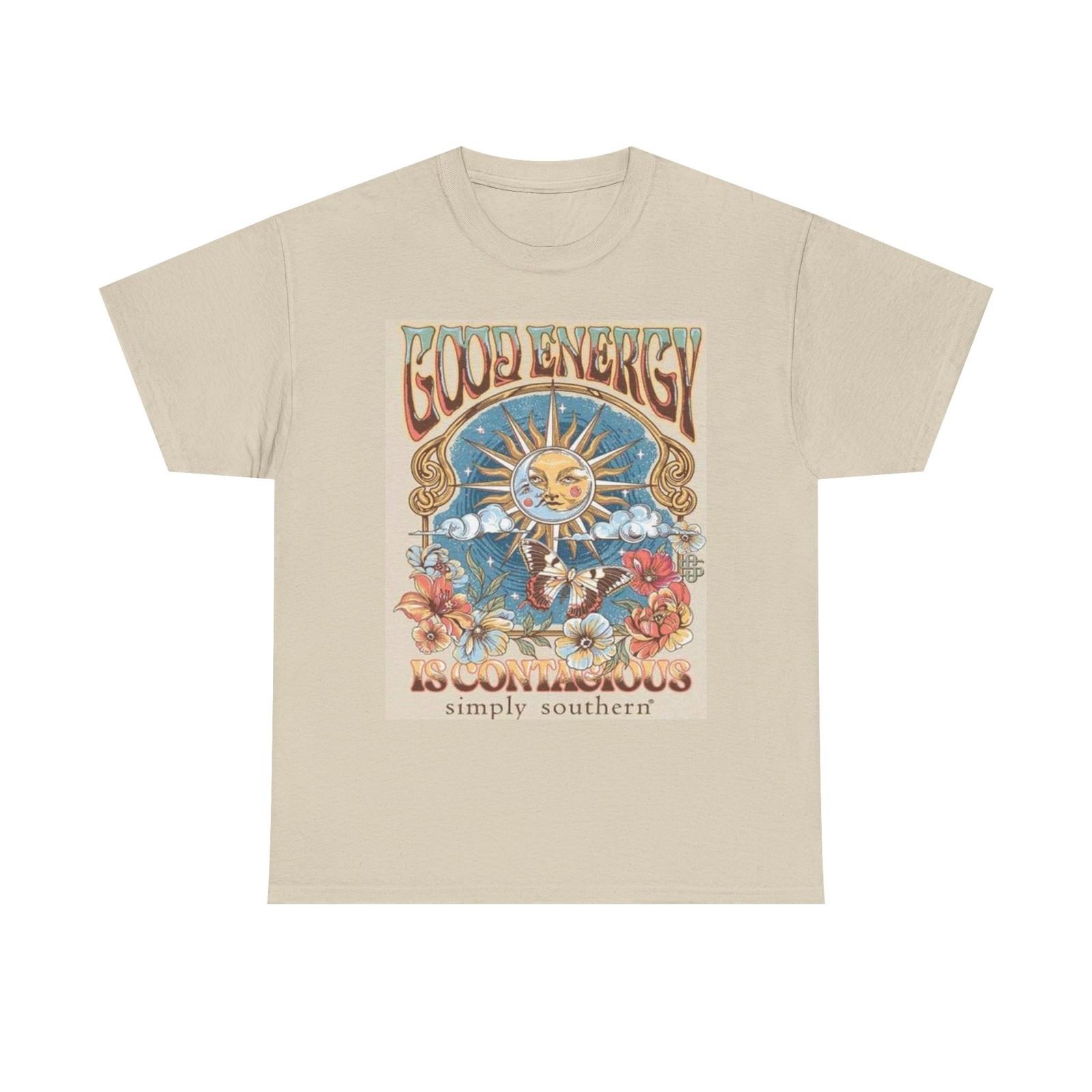 Simply Southern Graphic T Shirt Good Energy Unisex Heavy Cotton Tee XXXL