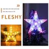 LED Pentagram Light Christmas Tree Top LED Light 2024 Christmas Luminous Transparent Decorative Light Line Length US Plug