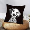 1pc Modern Cartoon Black and White Spotted Dog Pillowcase, Soft and Comfortable Polyester Short Plush Fabric, Single-Sided Print, Pillow Insert Not In
