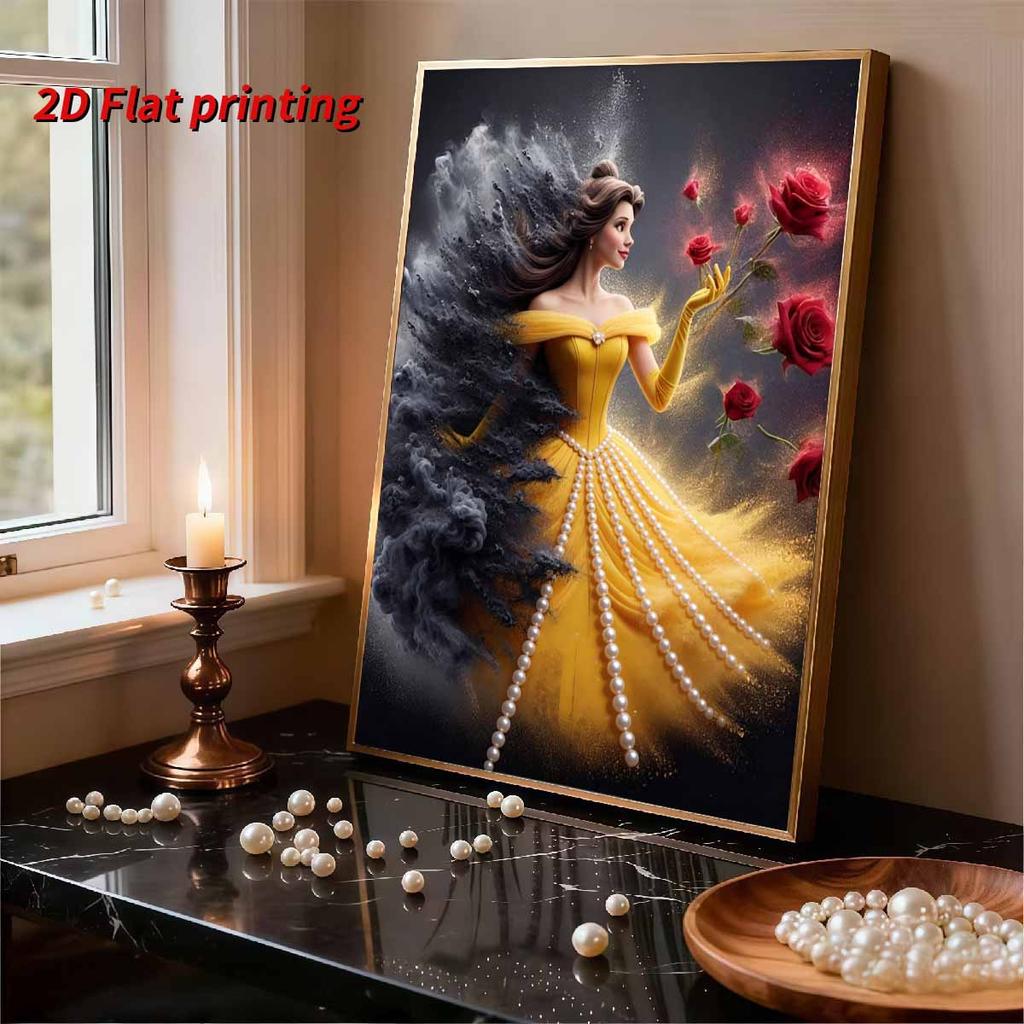 Disney Pearl Painting Beauty and The Beast Pearl Artwork Can Be Used for Wall Decoration Handmade Gift for Home and Office Environment