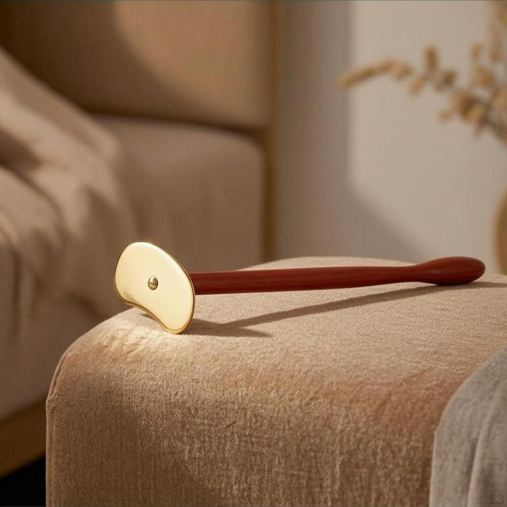 Brass Gua Sha EasyGrip Taiji Tool Handheld Long Tai Chi