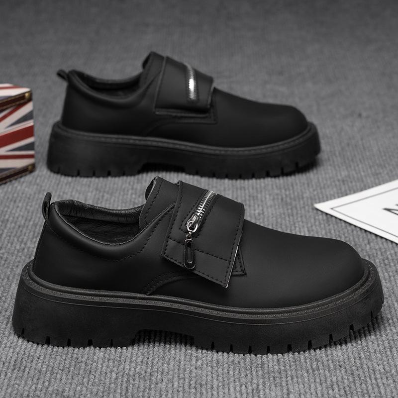 

Summer new versatile men s casual leather shoes green British versatile fashion men s shoes board shoes 44