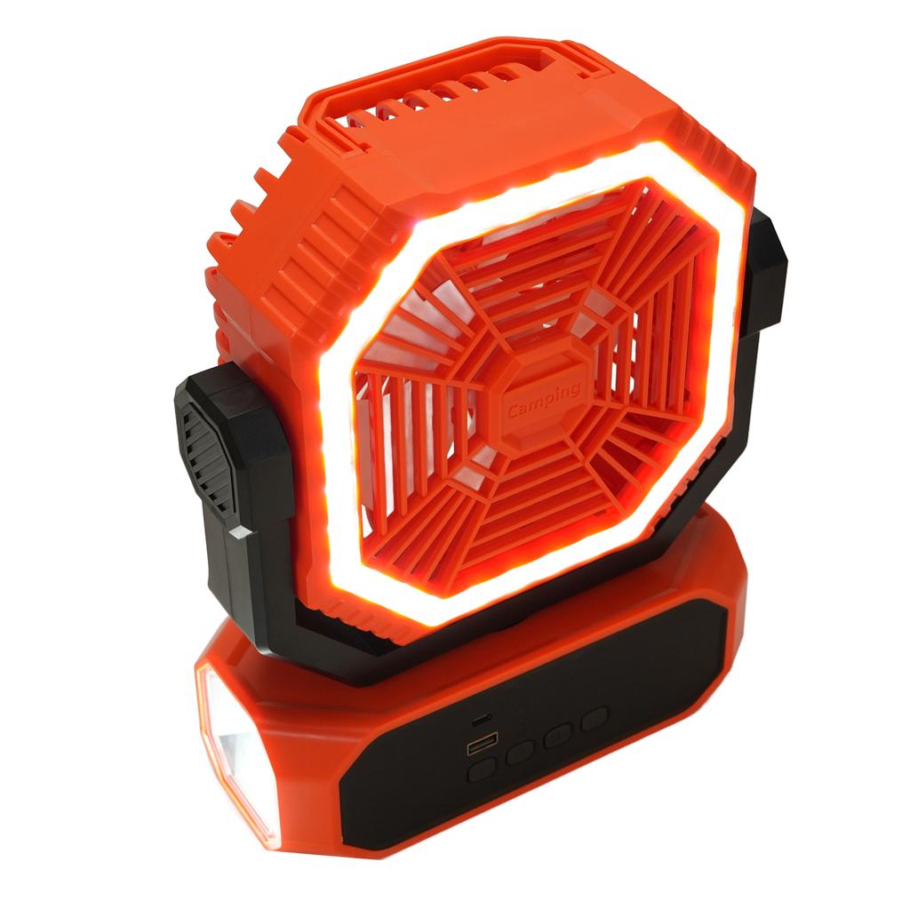 20000mAh Camping Fan Rotatable Rechargeable Battery Operated Fan for Fishing Picnic Office with Remote Control