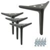 Set of Furniture Legs Kotwica Elegant, Black Matte, Height 18 Cm, 4 Pcs.