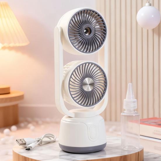 Misting Cooling Fan, Portable USB Handheld Fan with Water Spray, Desktop Mini Fan for Office Home, Personal Humidifier
