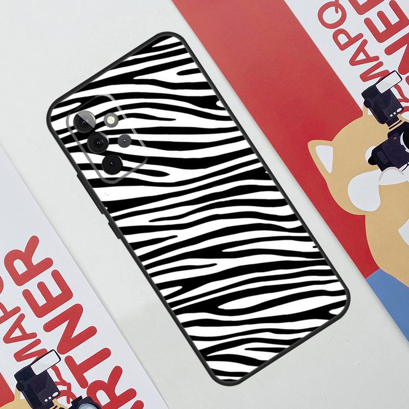 Zebra Stripe Print Case For Samsung Galaxy A36 A35 A55 A06 A16 A26 A56 A53 A32 A52 A33 A13 A14 A34 A54 A17 A15