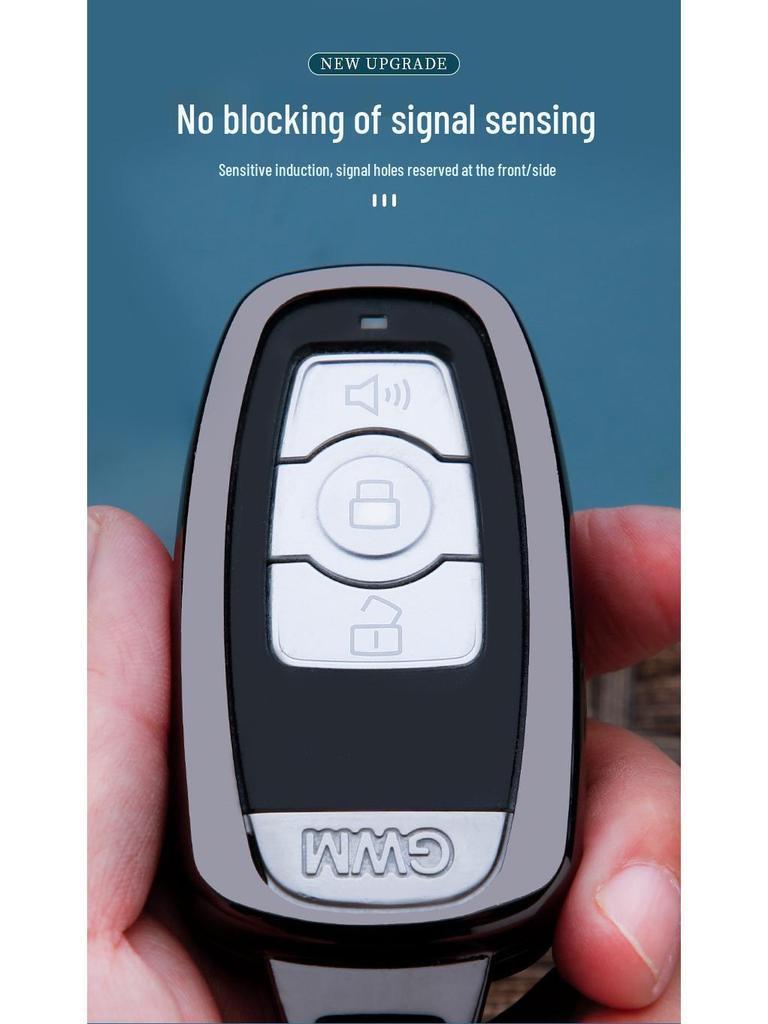 Compatible Key Cover for Great Wall Haval H6, H2S, M6, Sport Edition, H7, H4, F7X, H8, H9 - Snap Button Shell