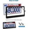 Black Carbon Fiber License Plate Frames, Plastic Number Plate Holder Print Carbon Pattern for Men and Women, 2 Pack with Screws Caps for Front Rear