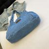 Retro Denim Shoulder Bag Korean Style Underarm Packs Sweet Handbag  Office Worker