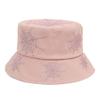 Rhinestones Spiders Web Patterned Fisherman Hat Protective Lightweight Polyester Wide Bill Hat for Women