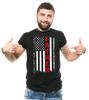 Mens Father Patriotic Shirt USA Flag Patriotic Tee Father's Day Patriotic Shirt