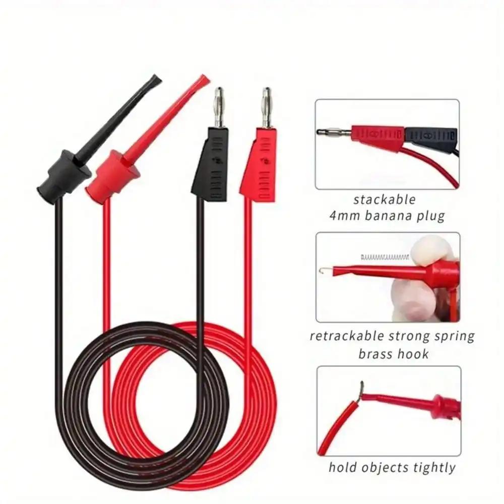 18pcs P1308B Test Lead Kit - 4MM Banana Plug to Test Hook Cables with Alligator Clips for Multimeter Probes (Test Wires)