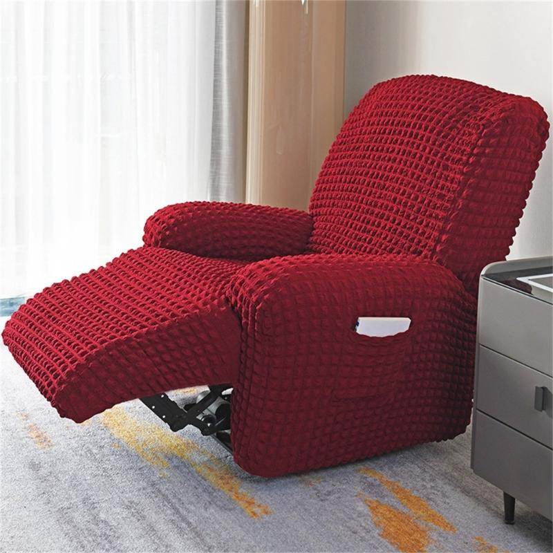 Elegant Elastic Bubble Grid Tub Single Armchair Cover with Armrests, Soft and Comfortable Single Seats Sofa Cover for Relaxation