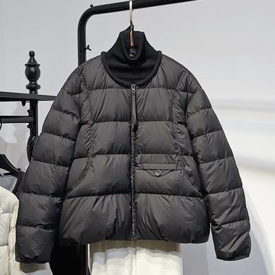 Winter Duck Down 2025 Korean New Short Round Neck Light Down Jacket Women's Fashion and Fashion