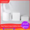 Round Commercial Paint Display Stand for Clothing and Live Broadcast, Foot Step Test Platform