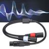 5 Pin XLR Female To Dual 3 Pin XLR Male Y Splitter Cable 0.5M Carrier Cables, with 24AWG Oxygen-  Copper and Double Shielding, for Amplifier