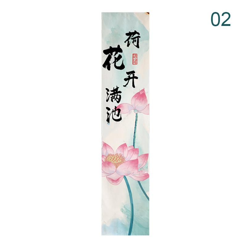 Chinese Style Banners Zen Lotus Printed Drapes Bathhouse Partition Outdoor Antique Scenery Decor Background Hanging Curtain