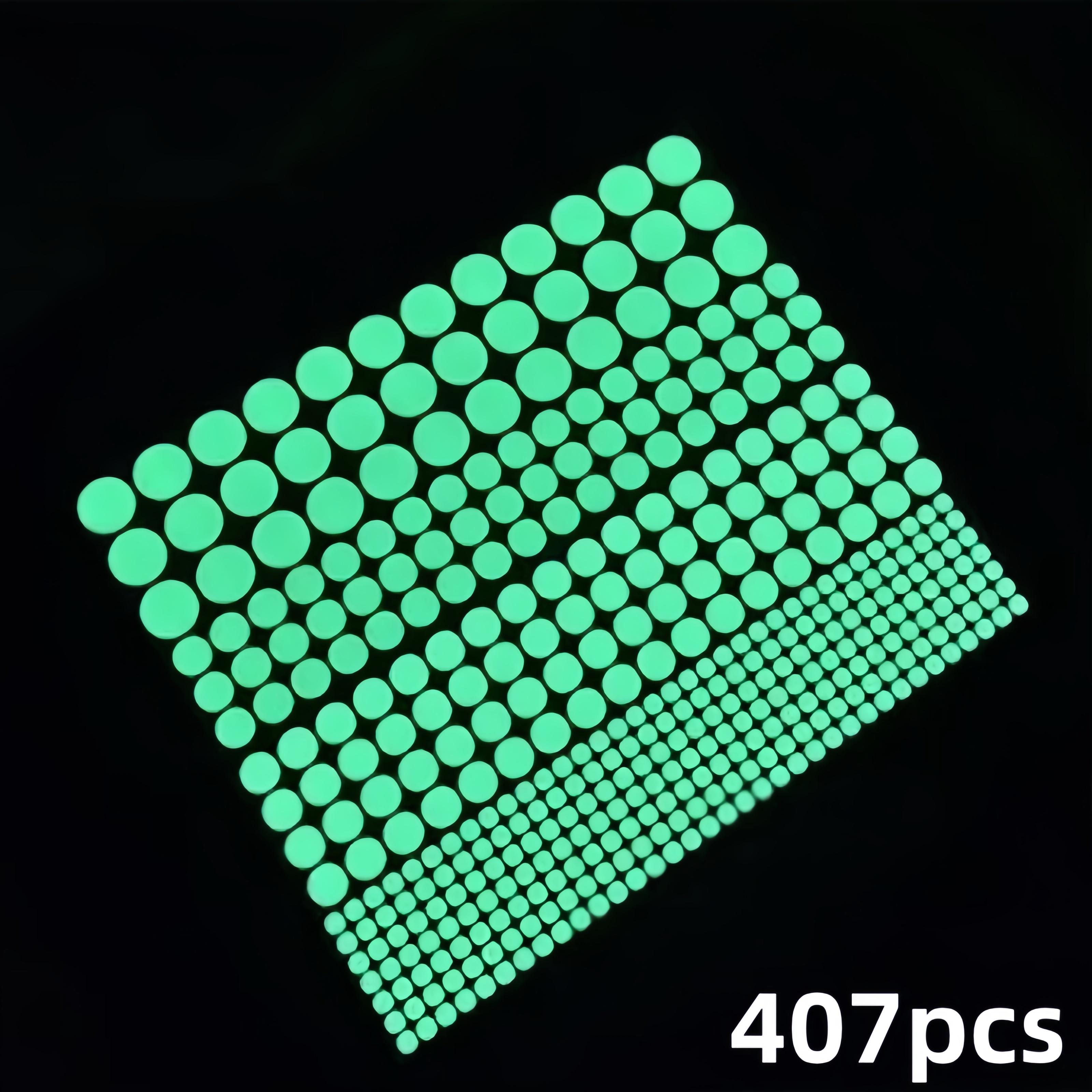 

407 шт. круглые наклейки на стену в горошек, ночная светящаяся звезда, наклейка, детская комната, домашний декор, живой город, модный домашний декор 407-pcs зелёный