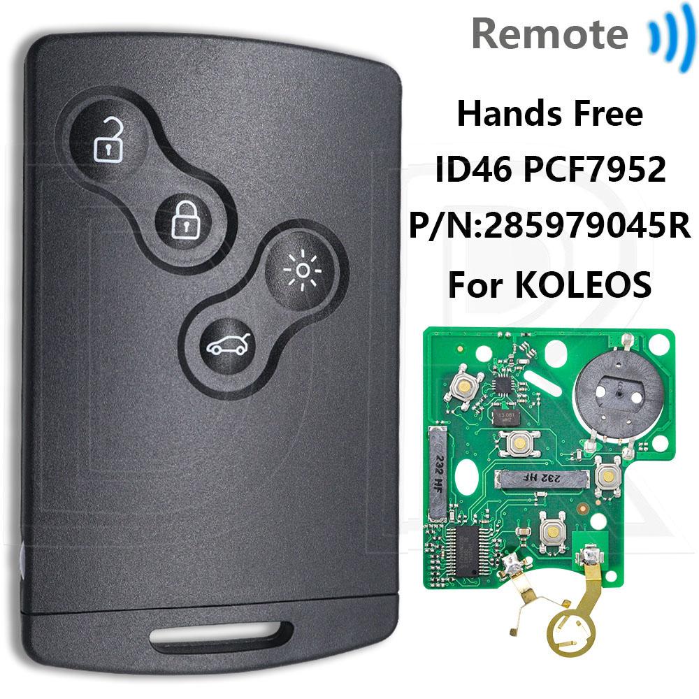 Great ID46/4A Chip Half Smart/Hands Free Car Remote Key For Renault Megane 3 Laguna 3 Grand Scenic Koleos Fluence Clio IV Captur