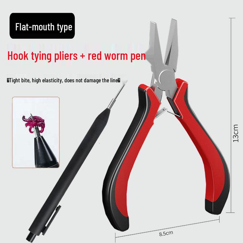 Wielofunkcyjne płaskodziobe szczypce ze stali nierdzewnej do haczyków wędkarskich do ciągnięcia i wiązania żyłki
