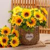Sunflower Silk Bouquet - Artificial Sunflower Hand Bouquet for Indoor Decoration and Events